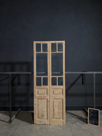 Antique Glass 5 Lite French Doors - 36x95 - N699