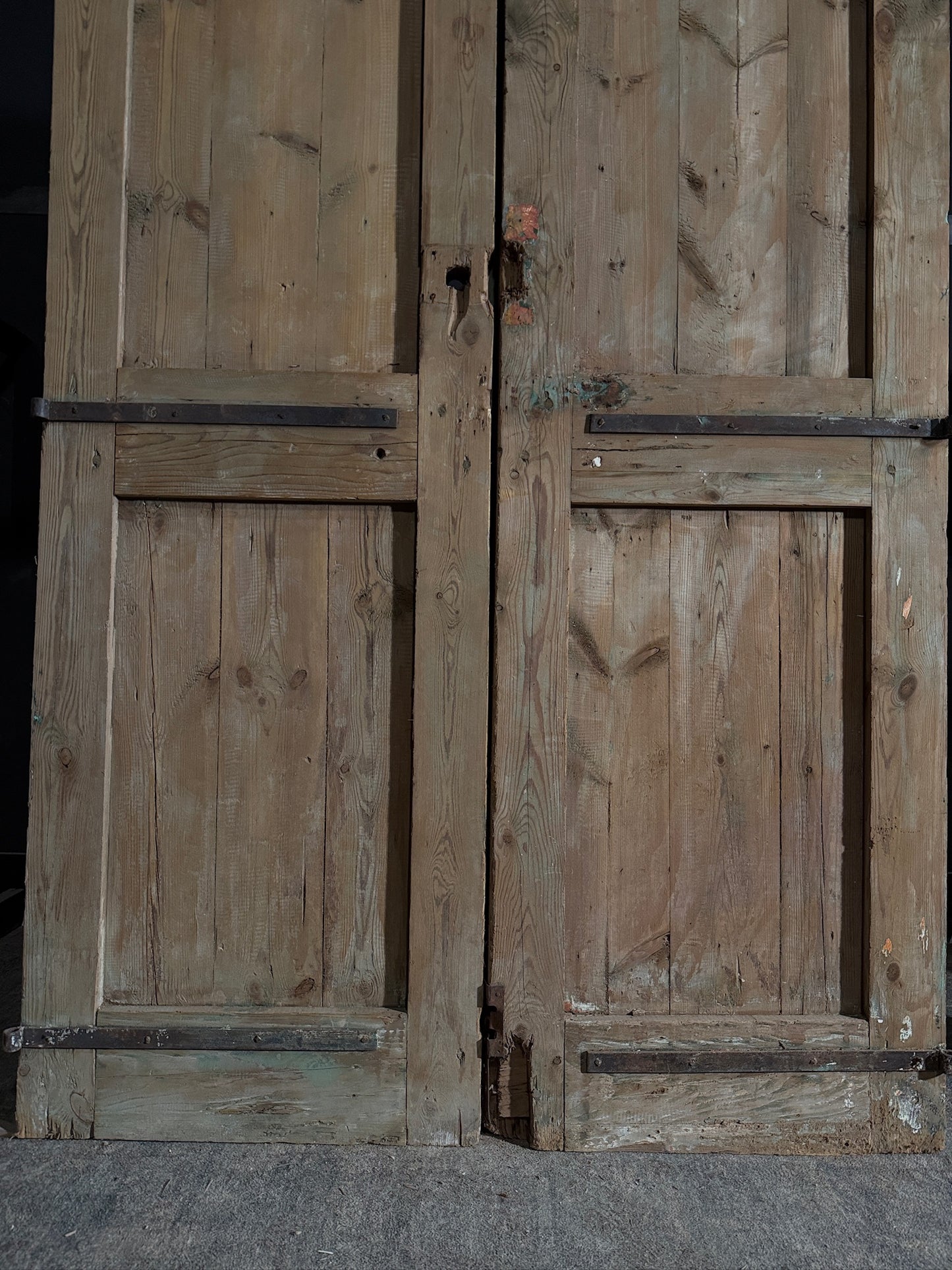 Antique Carved 2 Panel Double Doors - 56.25x101.25 - N412