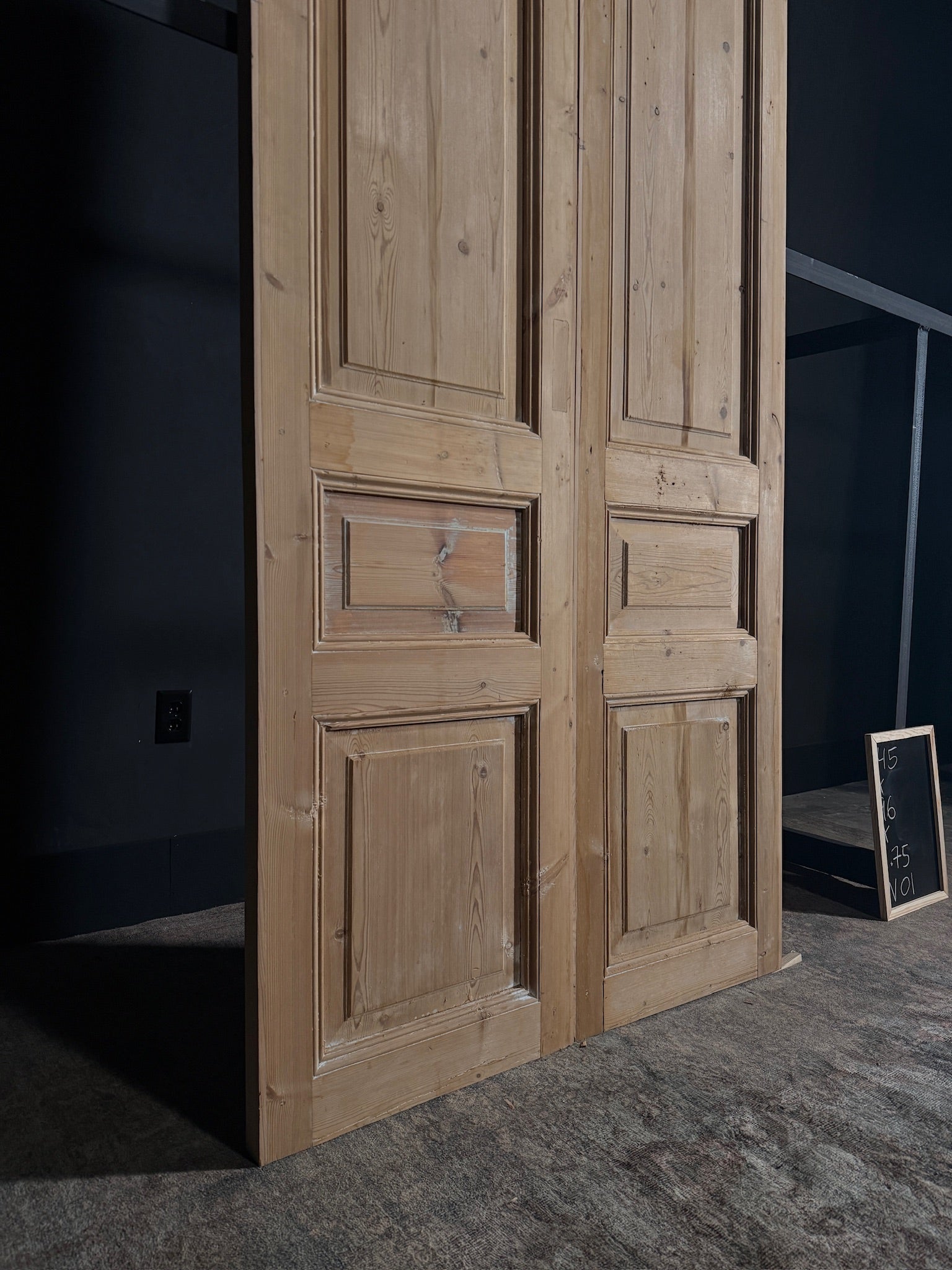 Antique 3 Panel Double Doors - 45x96 - N01