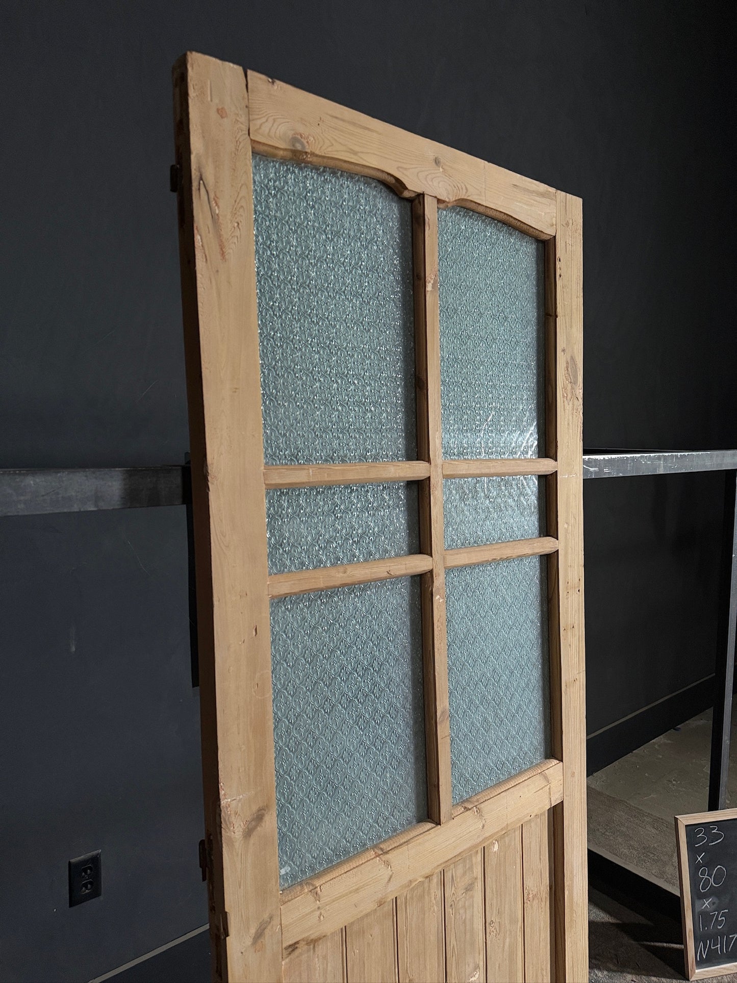 Antique Obscured Glass 4 Lite Single Door - 33x80 - N417