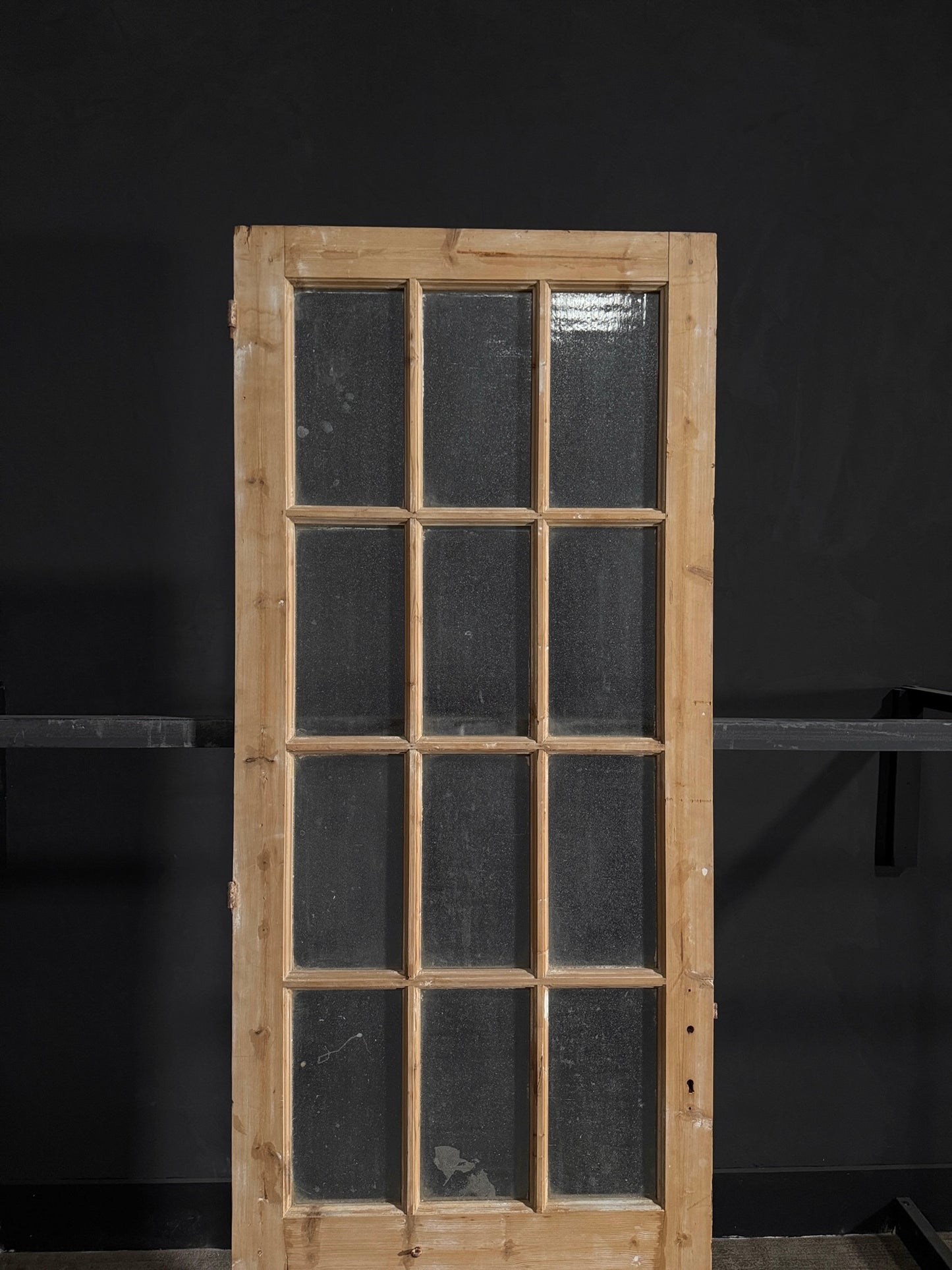 Antique 12 Lite Glass Single Door - 32x92.5 - N55