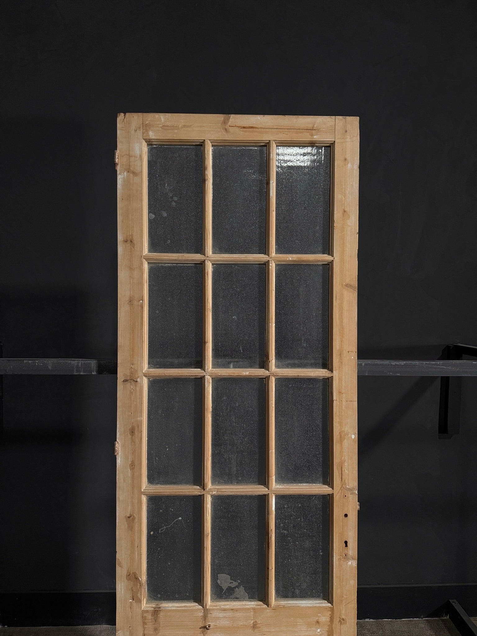Antique 12 Lite Glass Single Door - 32x92.5 - N55