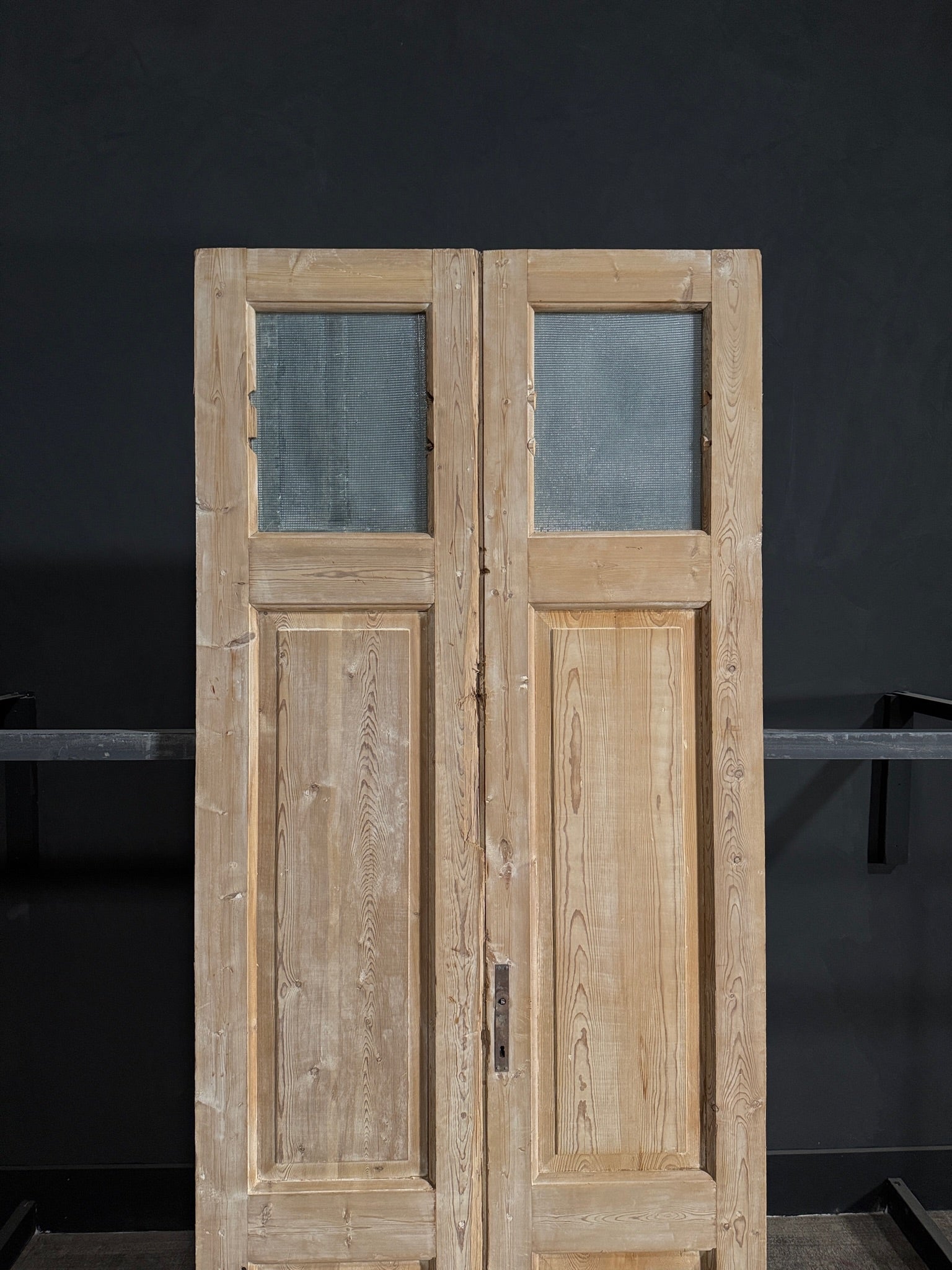 Antique Obscured Glass 1 Lite French Doors - 40.75x94.75 - N89
