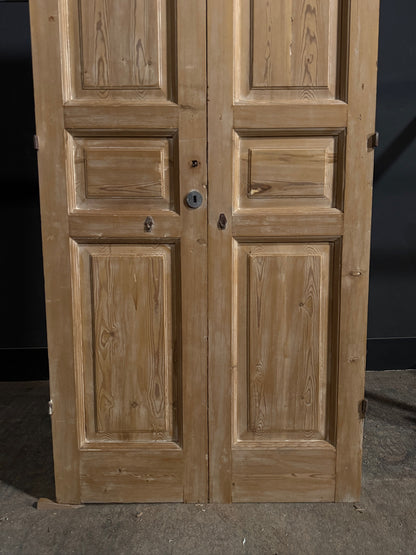 Antique 3 Panel Solid Double Doors - 36.75x88 - N682