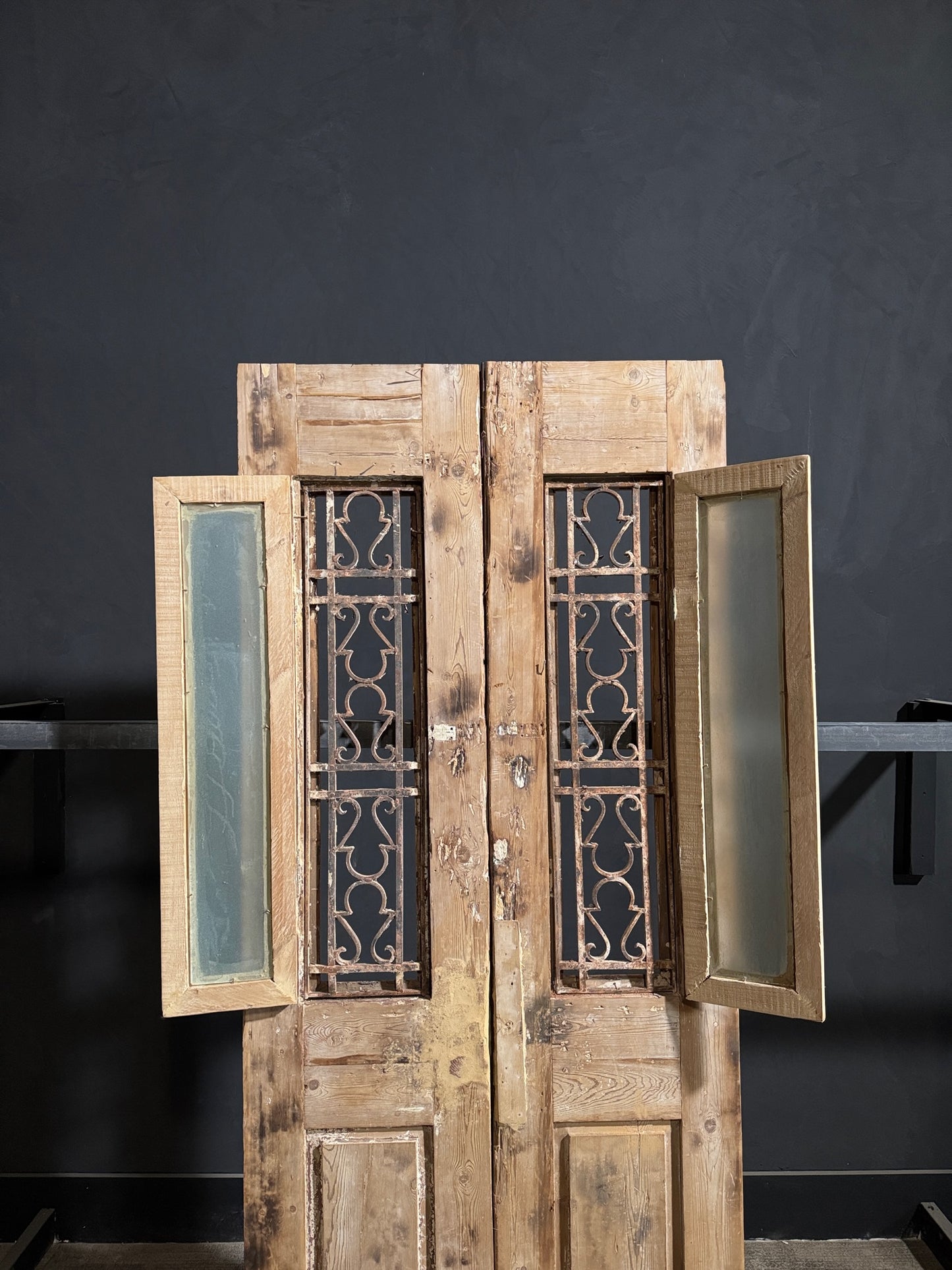 Antique Iron French Doors - 35.5x86.25 - N241