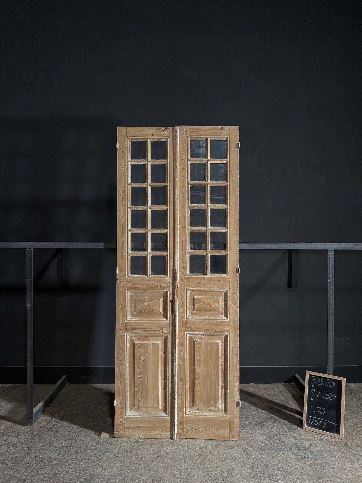 Antique Glass 12 Lite French Doors - 38.75x97.5 - N553