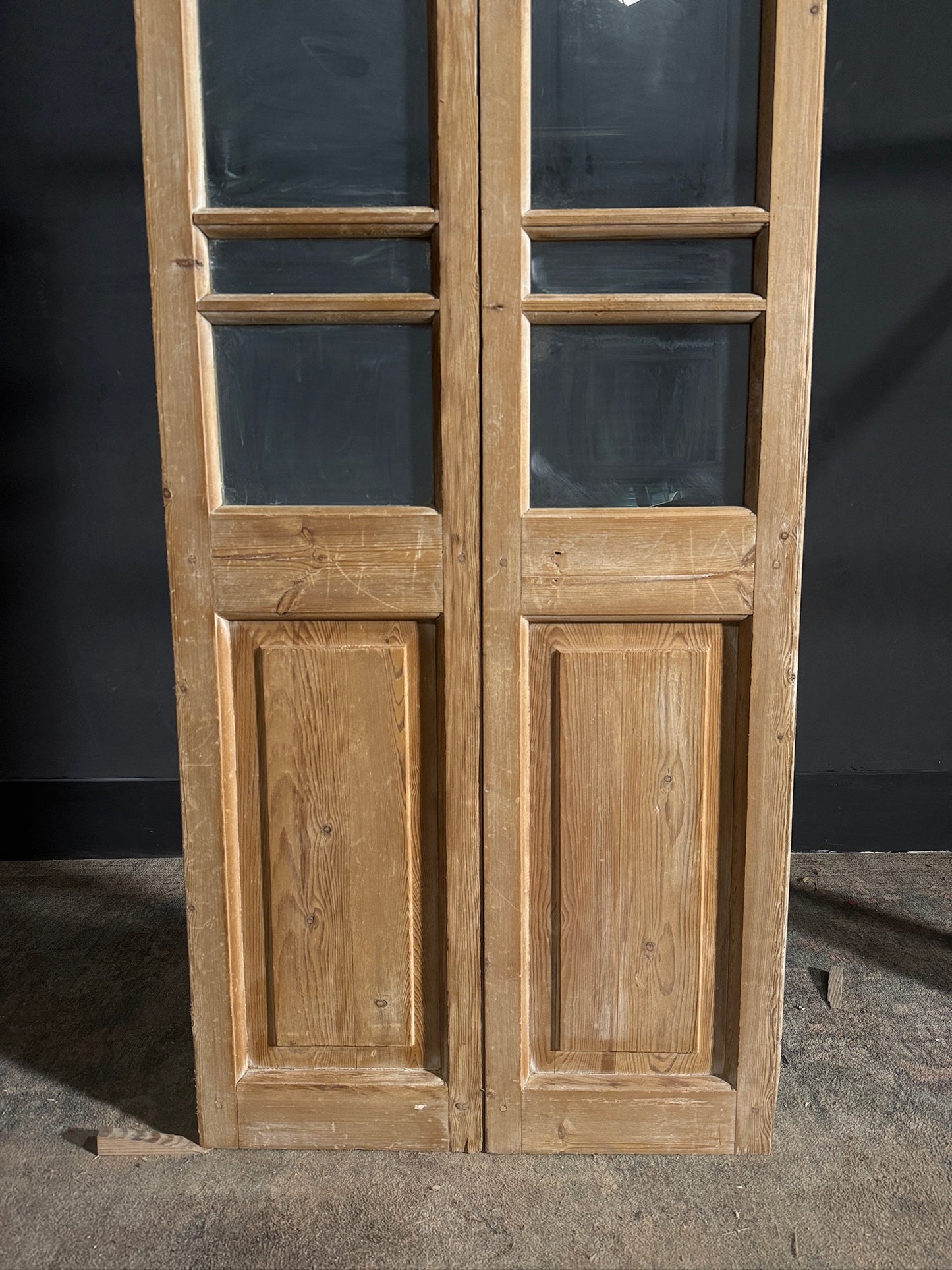 Antique Glass 4 Lite French Doors - 28.5x81 - N610