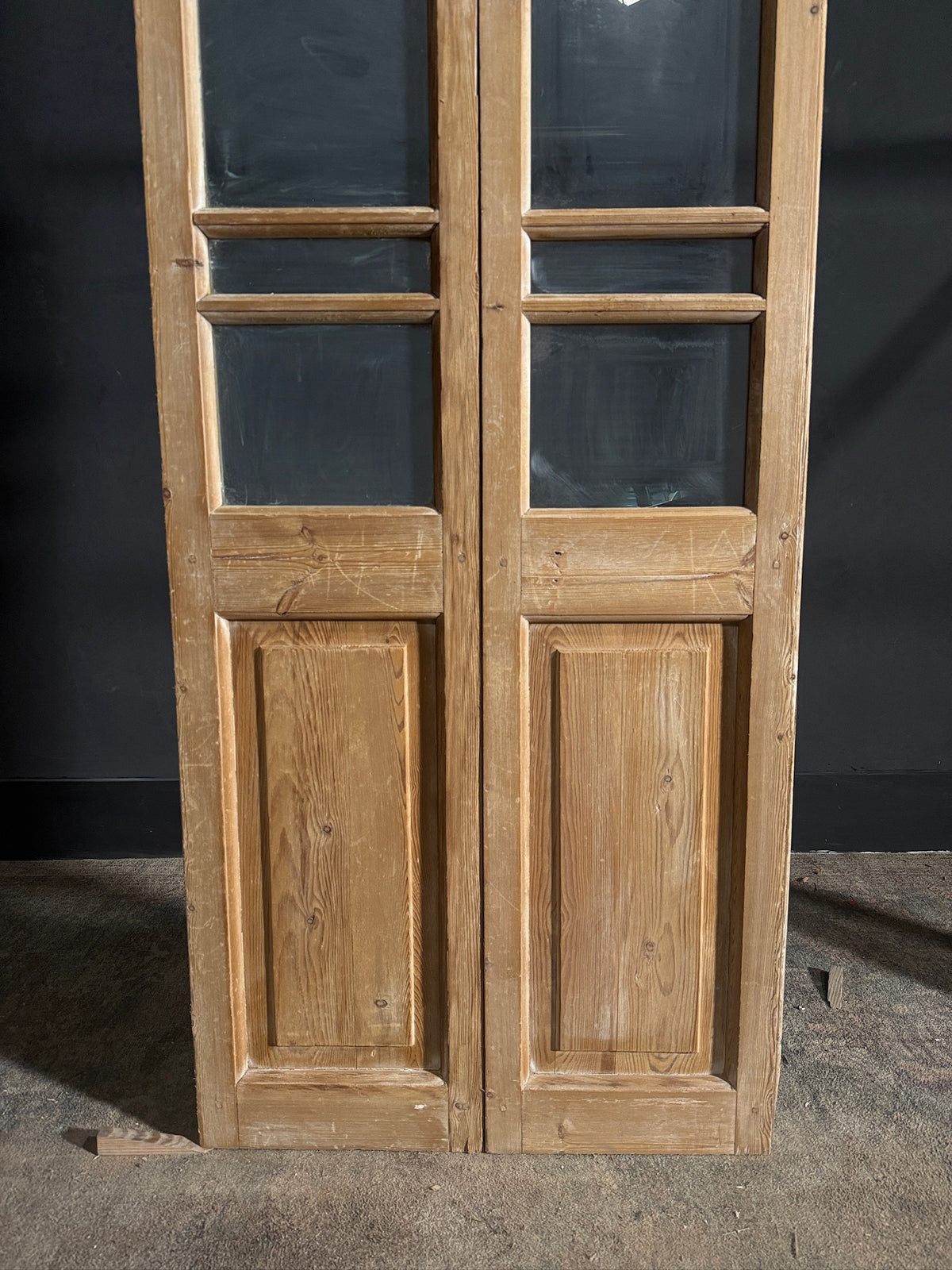 Antique Glass 4 Lite French Doors - 28.5x81 - N610