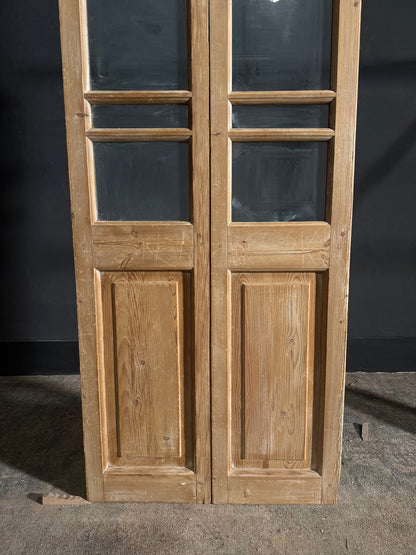 Antique Glass 4 Lite French Doors - 28.5x81 - N610