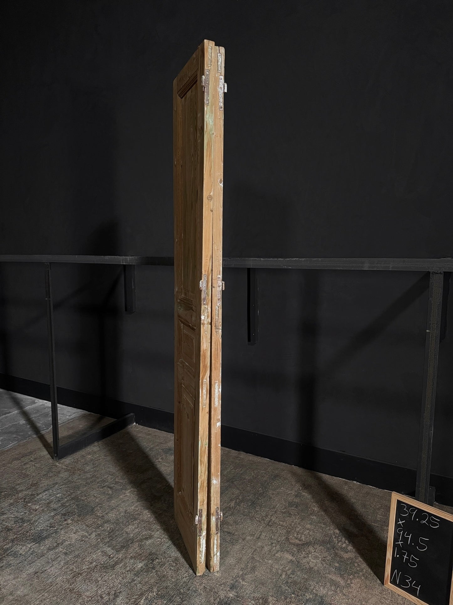 Antique 3 Panel Double Doors - 39.25x94.5 - N34