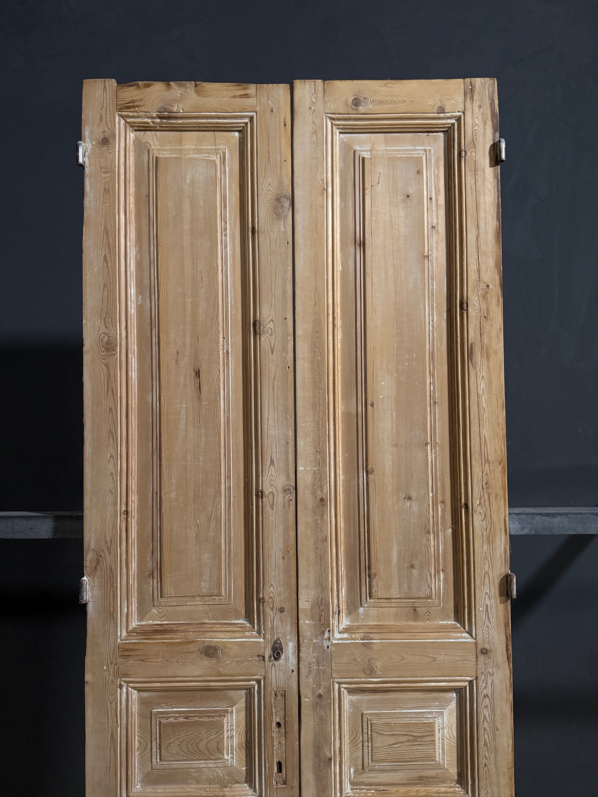 Antique 3 Panel Solid Double Doors - 35.5x97.5 - N696