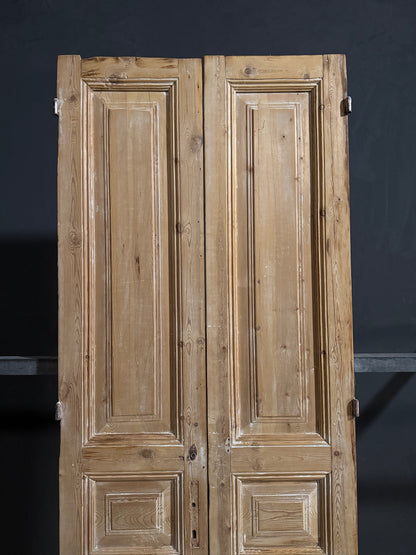 Antique 3 Panel Solid Double Doors - 35.5x97.5 - N696