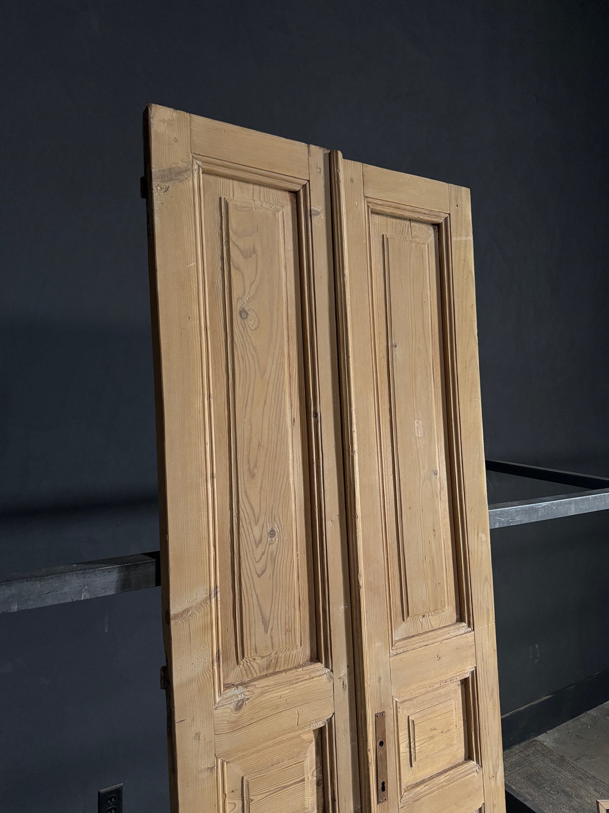 Antique 3 Panel Solid Double Doors - 32.25x92.5 - N550
