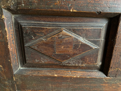 Spanish Diamond Panel Antique Single Door - 36x74.5 - L244