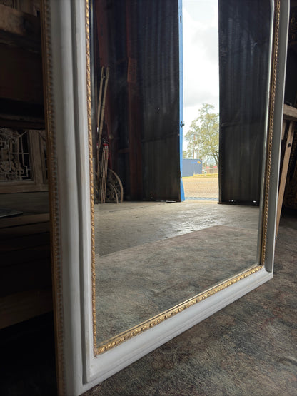 (The Camille) Gold Beaded Hand Crafted Giltwood Mirror - 39.5 x 51.25 M22