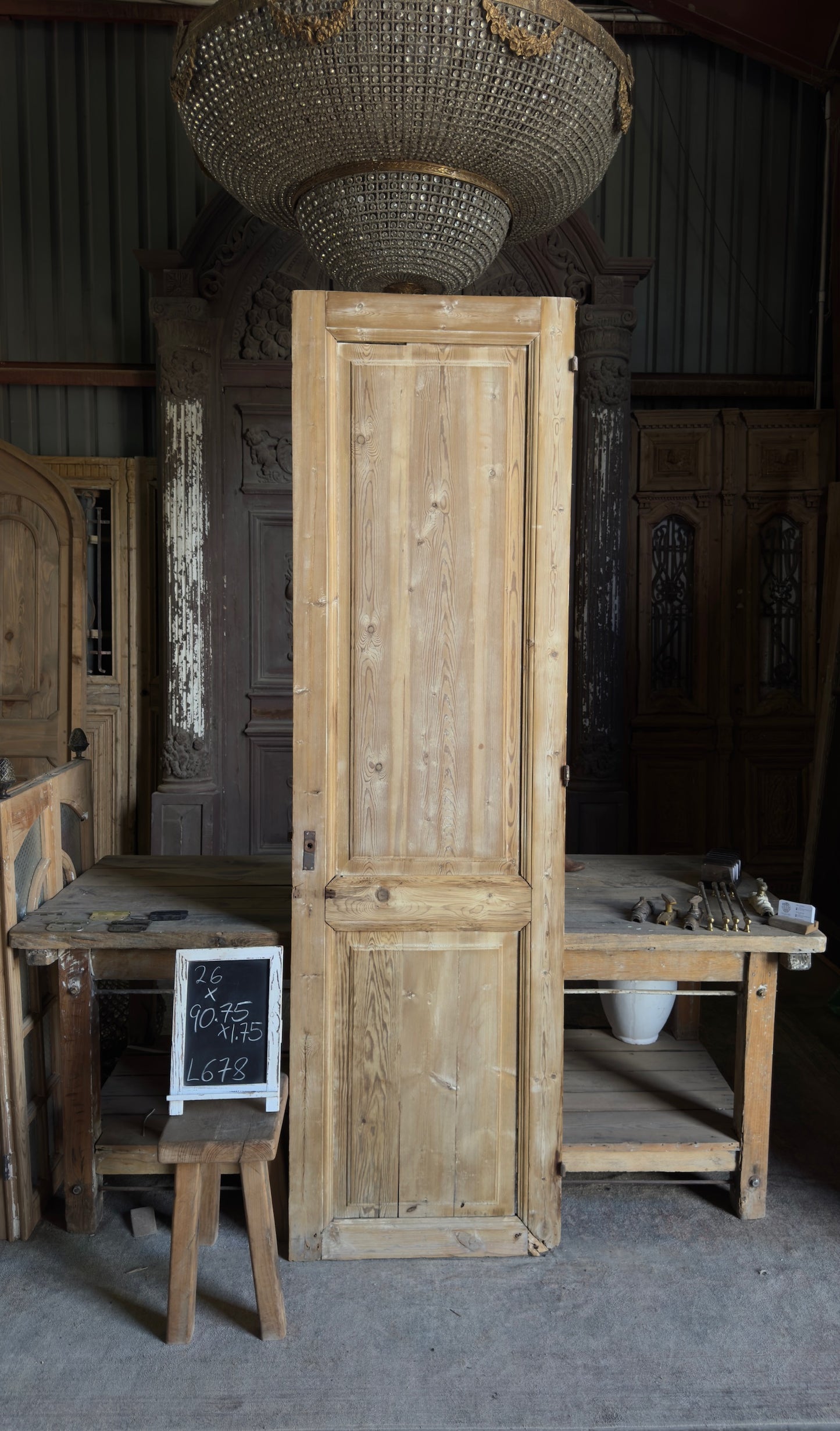 Antique 2 Panel Door - 26x90.75 - L678