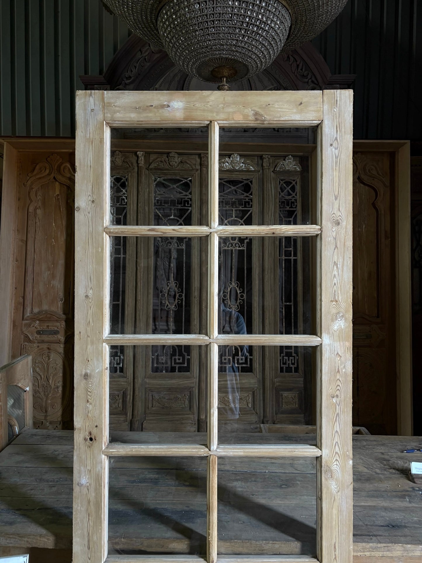 8 Lite Antique Glass Single Door - 32x83.5 - L74