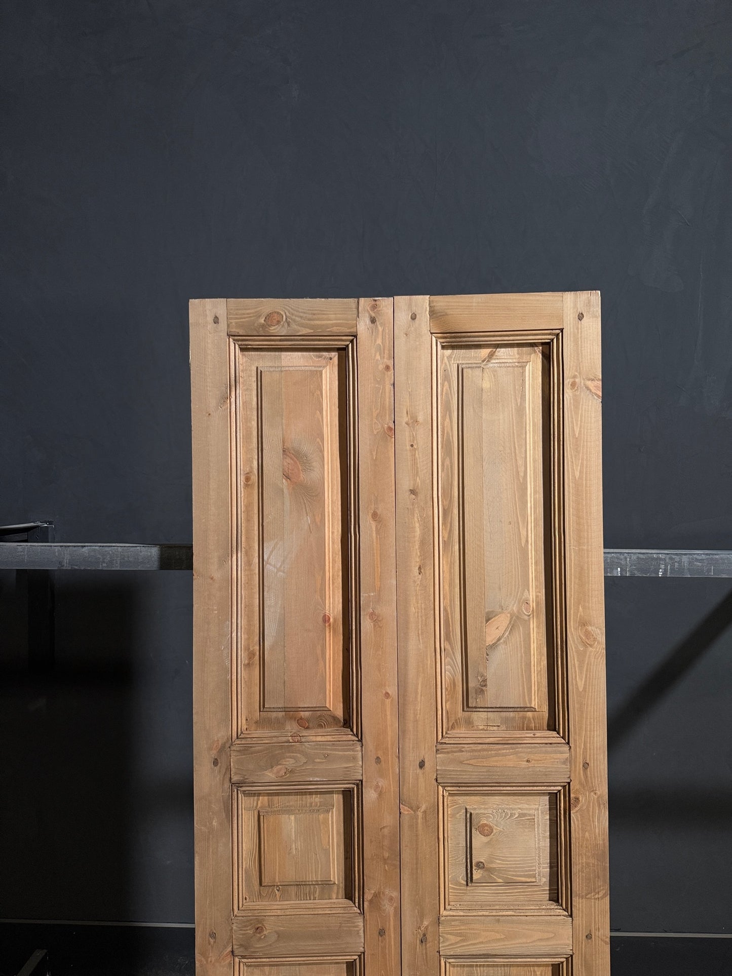 Handcrafted 3 Panel Solid French Doors - 32x80 - N194