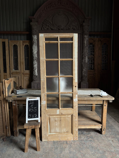 Single Antique Glass Door - 26x75.5 J117