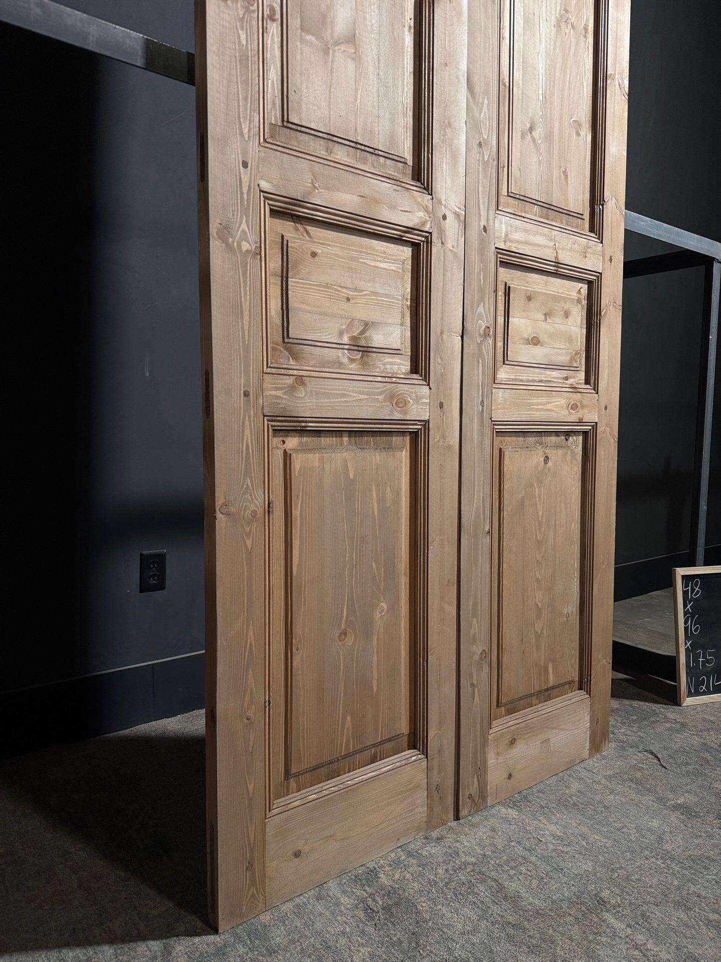 Handcrafted 3 Panel Solid French Doors - 48x96 - N214