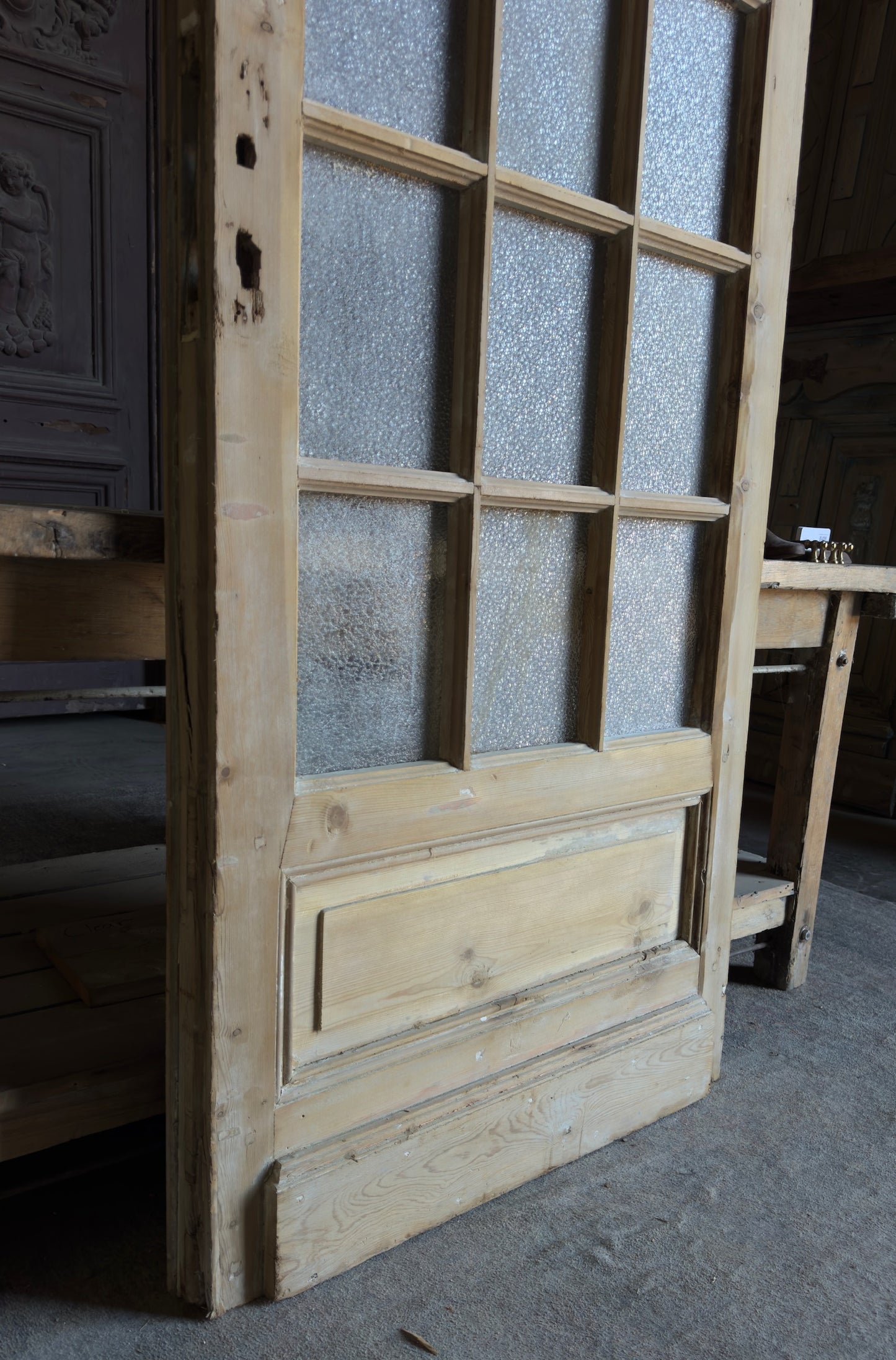 18 Lite Antique Glass Single Door - 33.5x98.5 - L110