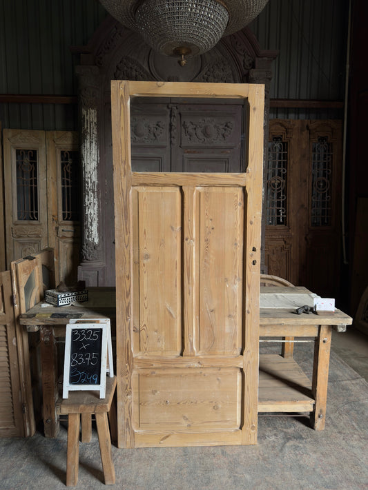 4 Panel European Antique Glass Single Door - 33.25x83.75 J249