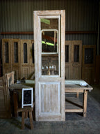 Single Antique Door with Glass Window - 27.75x99.5 C60