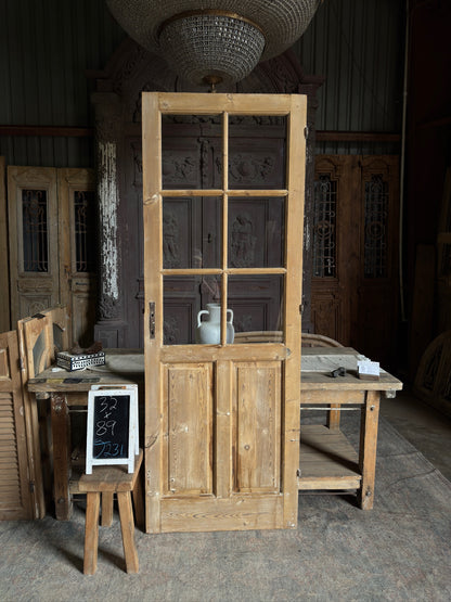 6 Lite Antique Glass Single Door - 32x89 J231