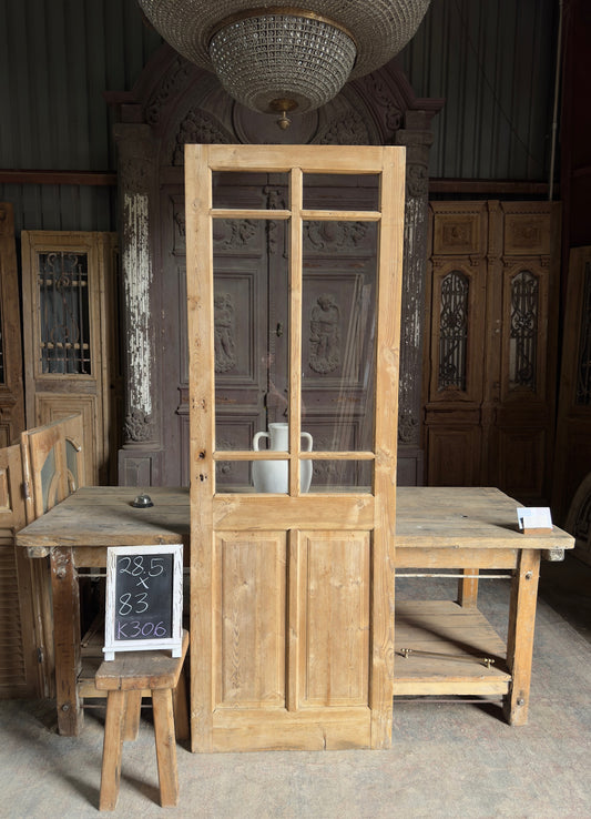 6 Lite Antique Glass Single Door - 28.5x83 K306