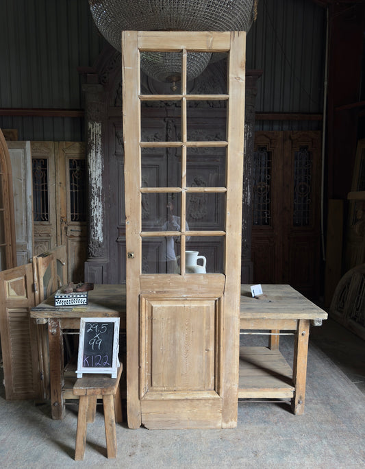 10 Lite Antique Glass Single Door - 29.5x99 K122