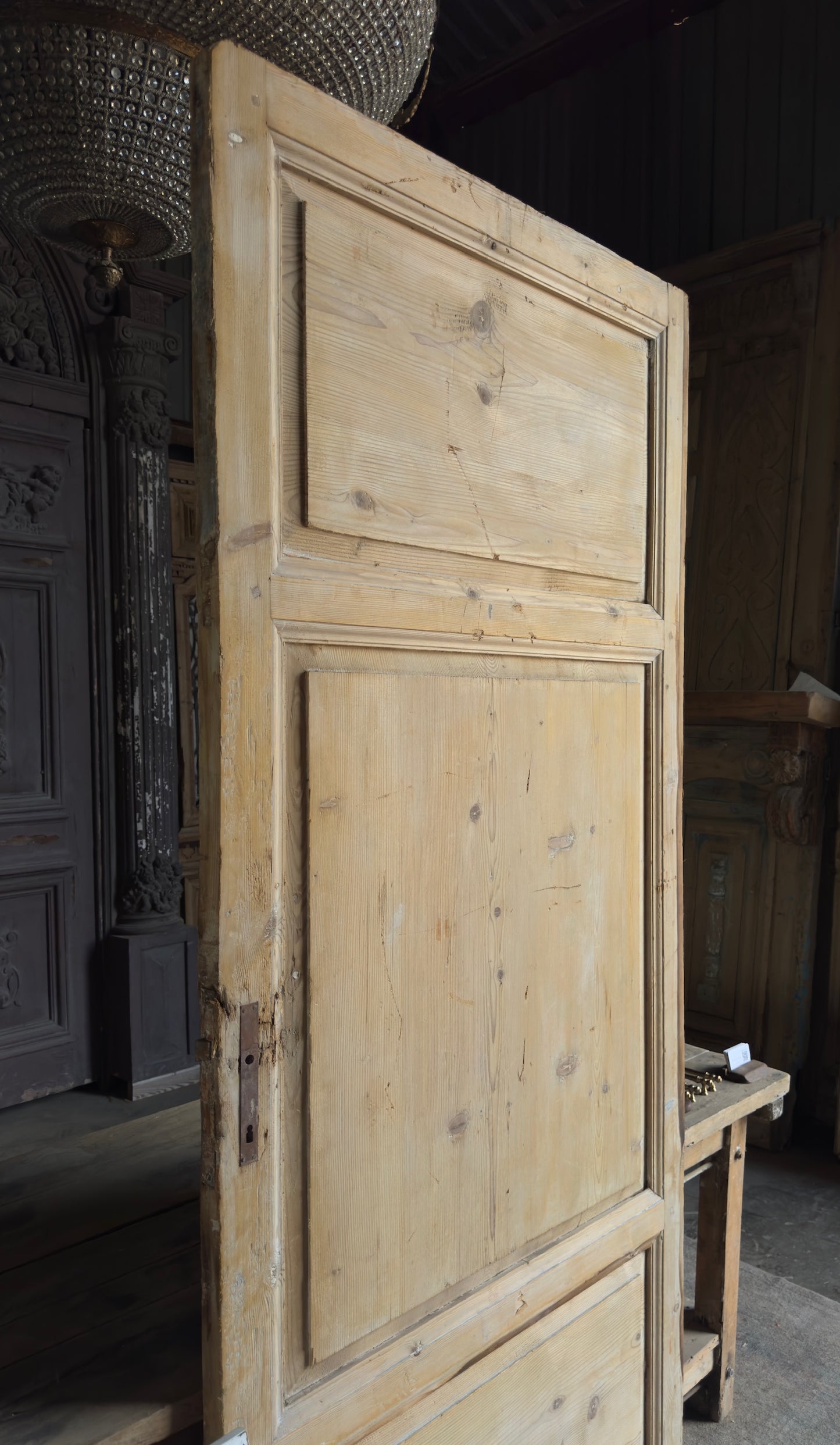 3 Panel Single Solid Antique Door - 40.25x93.5 - L180