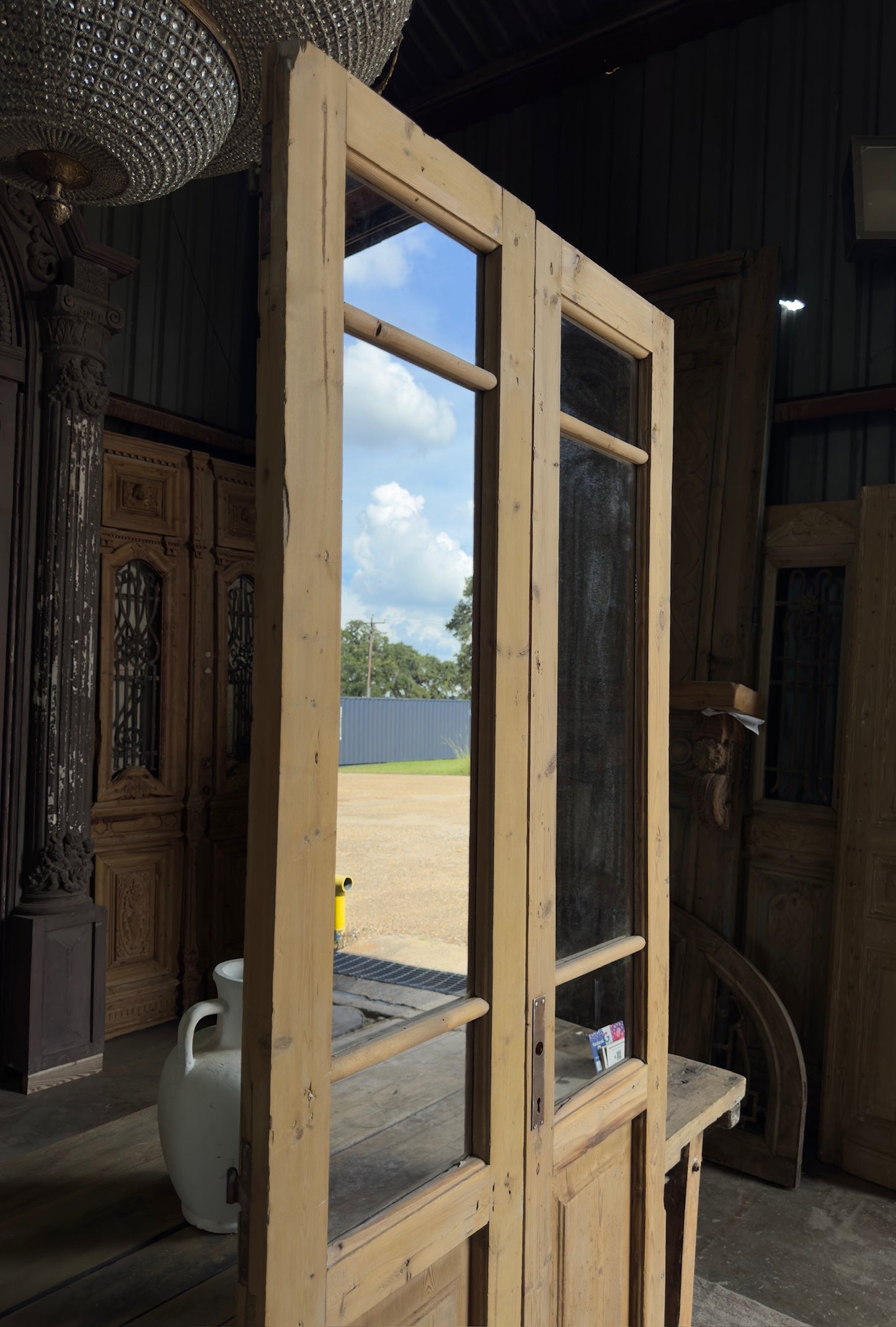 Antique Glass French Doors - 36x90 K234