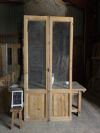 Tall Open Glass Antique French Doors - 46.25x100.5 K96