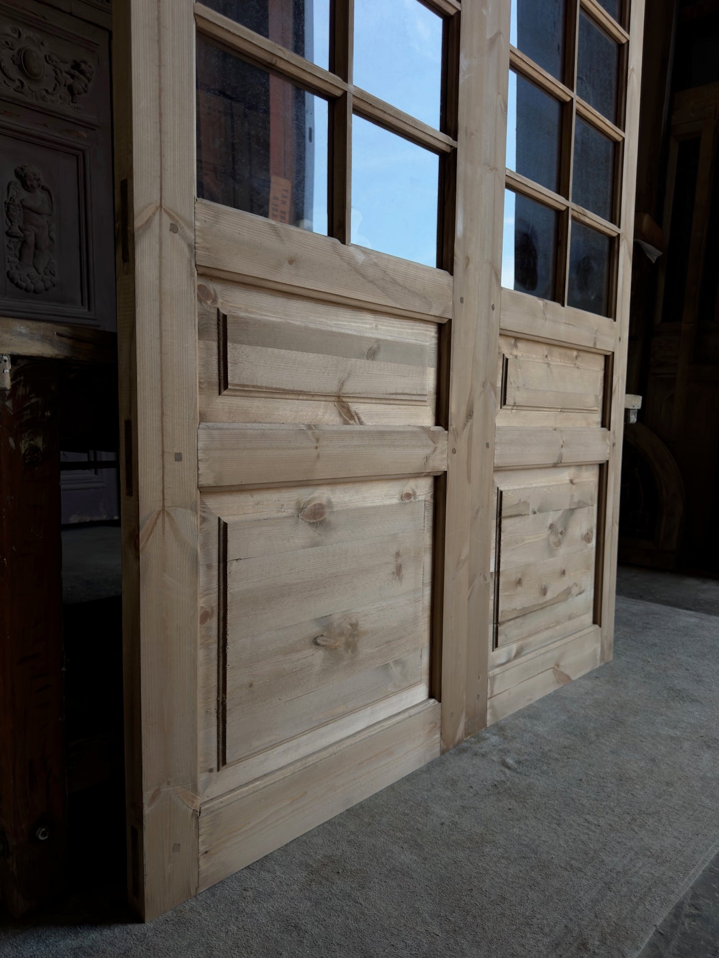 Handcrafted 8 Lite Glass French Doors - 60x80 L7