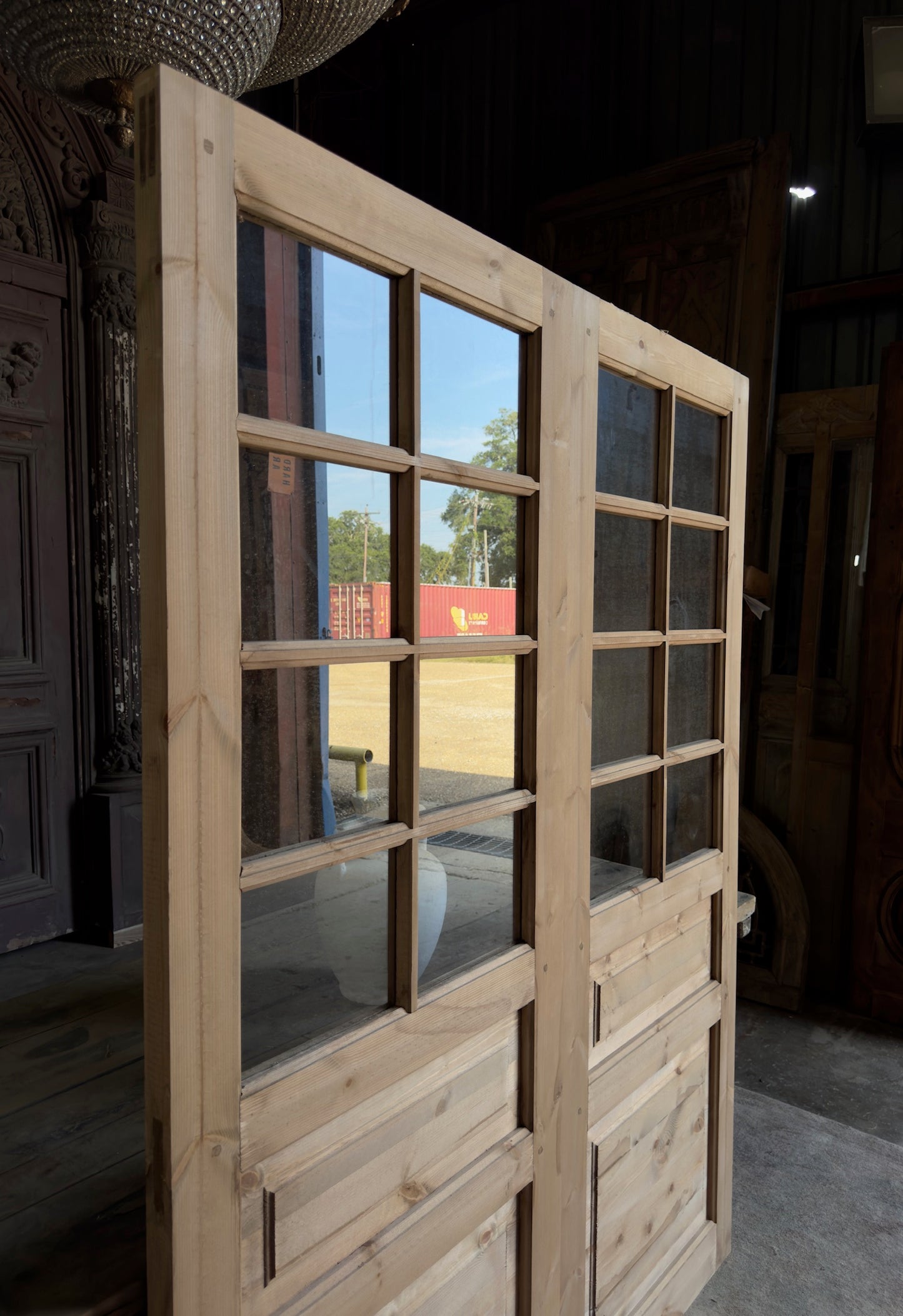 Handcrafted 8 Lite Glass French Doors - 60x80 L7