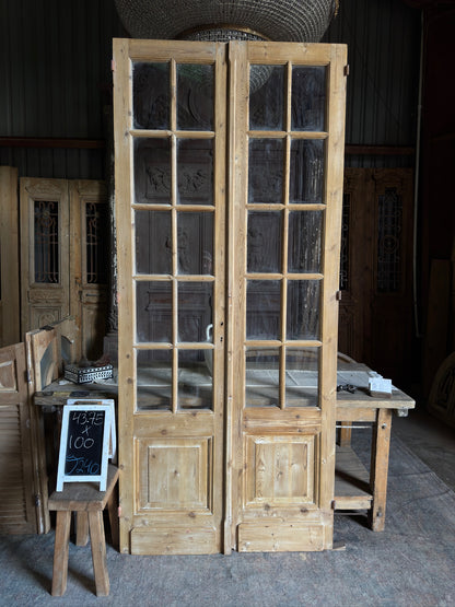 Classic Antique Glass French Doors - 43.75x100 J240