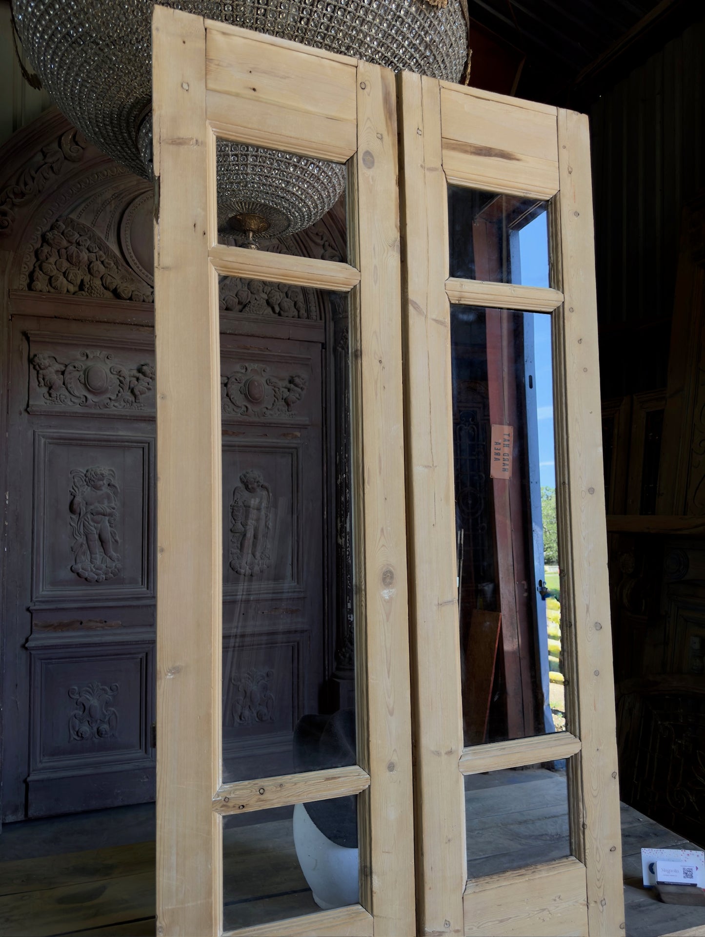 Glass Antique French Doors - 35x99 J587
