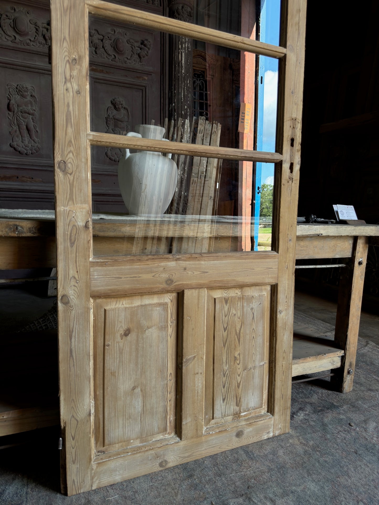 4 Lite Antique Glass Single Door - 32x83.5 J244