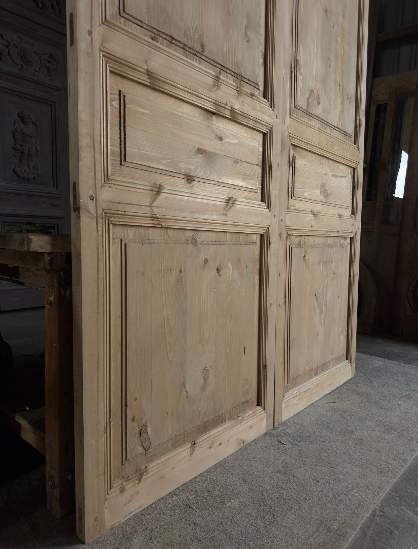 Handcrafted 3 Panel Solid French Doors - 72x96 L31