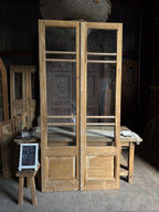 Glass Antique French Pair - 47.5x99.25 J530