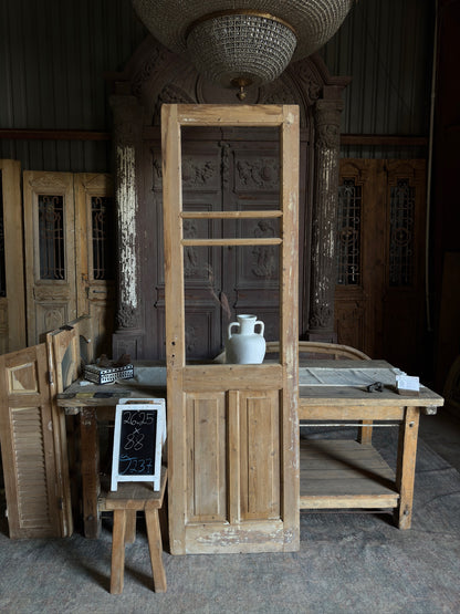 19th Century Antique Glass Single Door - 26.25x88 J237