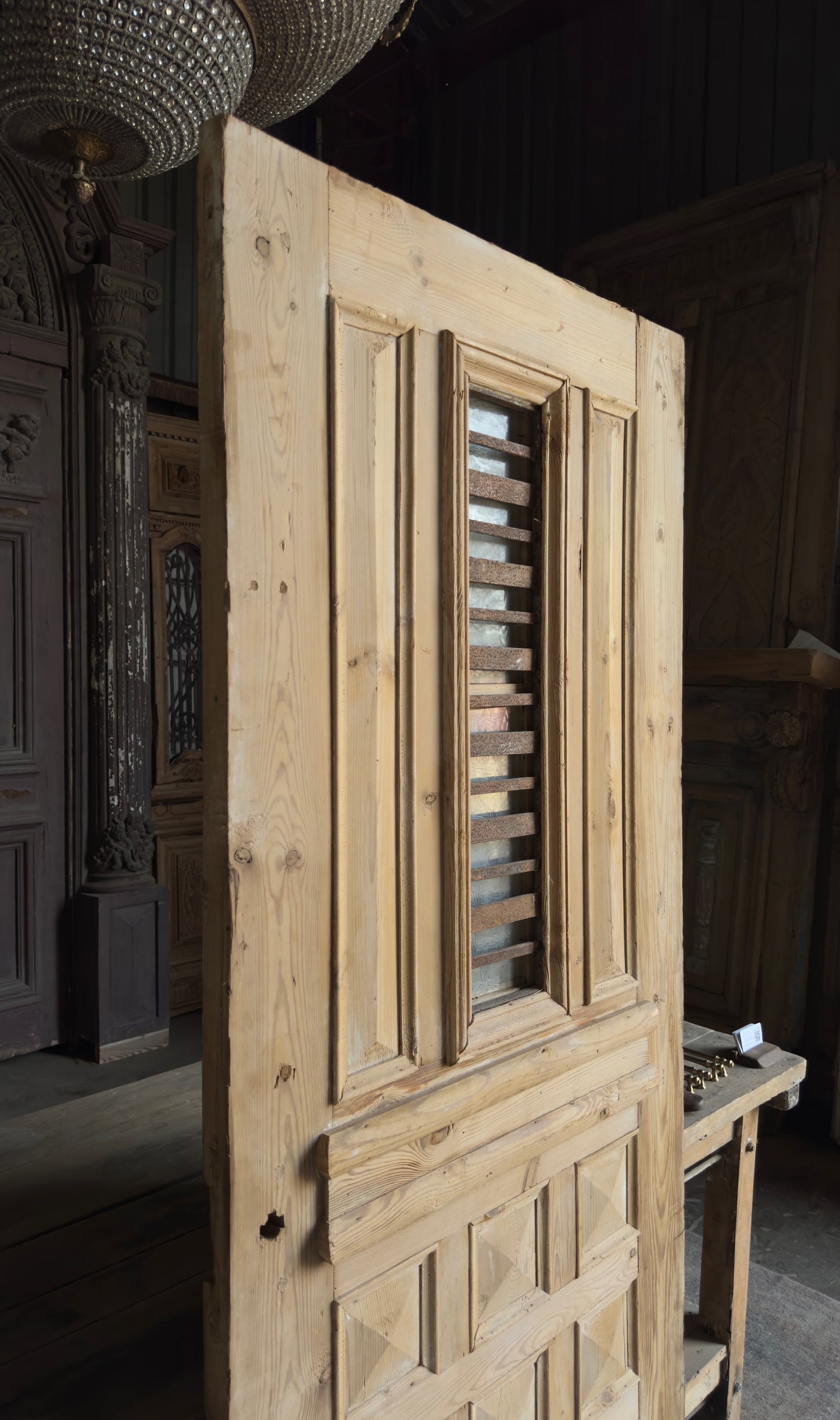 19th Century Single Antique Iron Door - 35.5x83.5 - L195