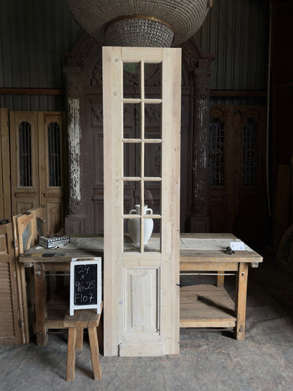 10 Lite Antique Glass Single Door - 24x96.25 F107