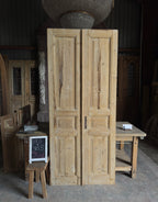 Solid Antique French Pair - 39.5x90.5 J558