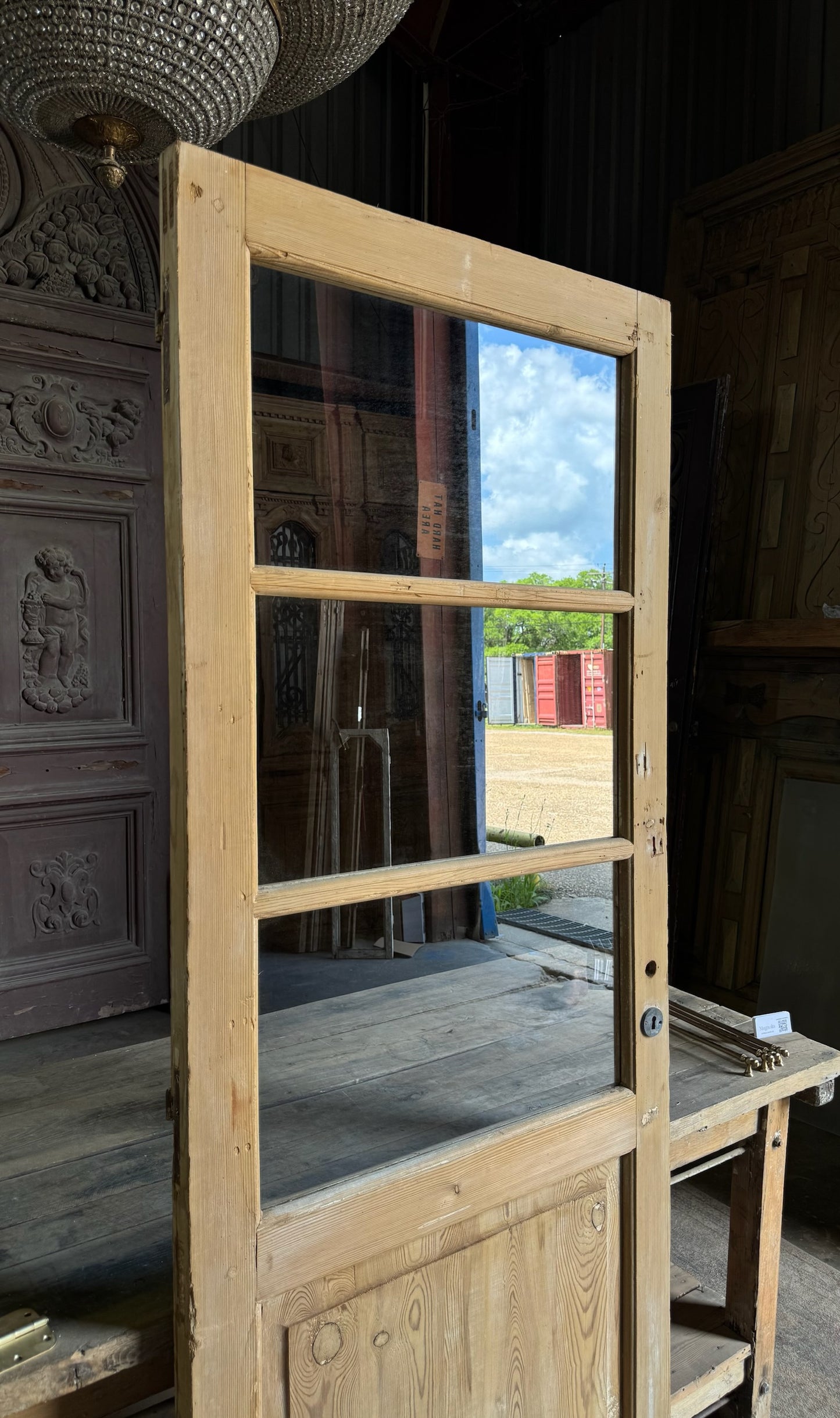 Antique Glass 3 Lite Single Door - 32x83 - L598