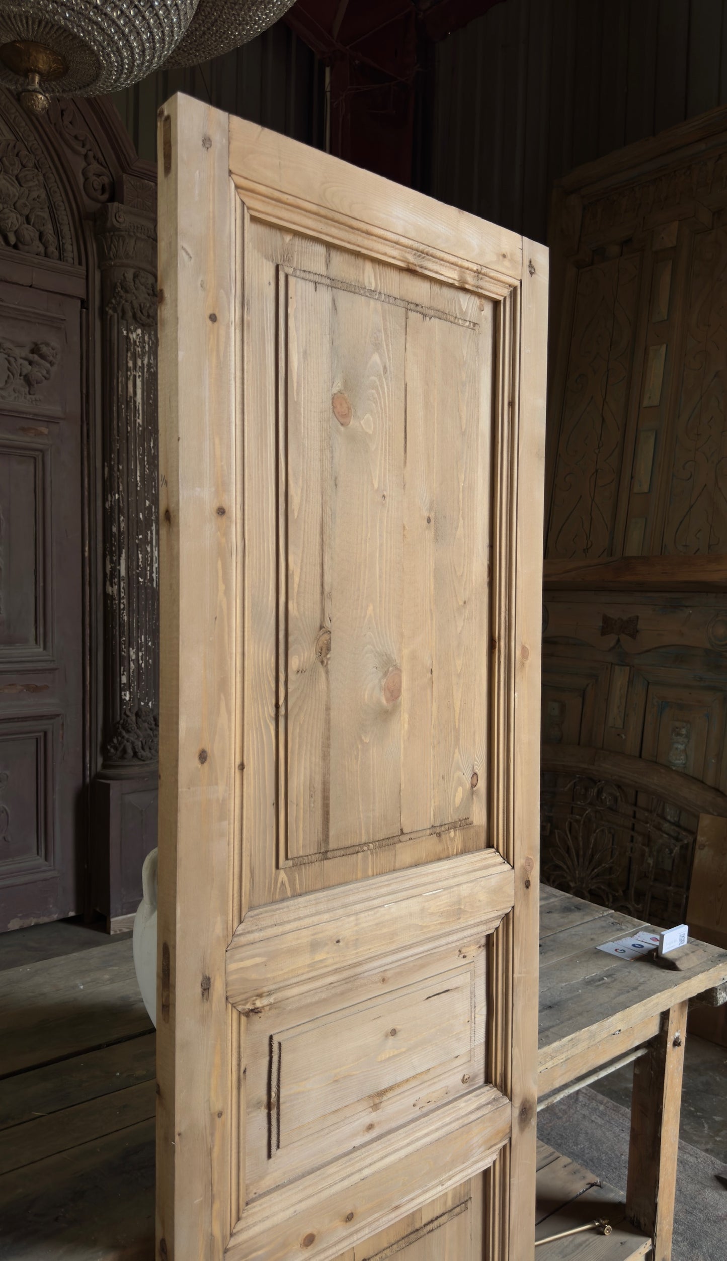 Handcrafted 3 Panel Solid Single Door - 24x80 L2
