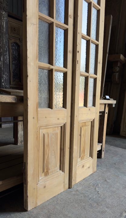 12 Lite Glass Antique French Doors - 35x104 - L214