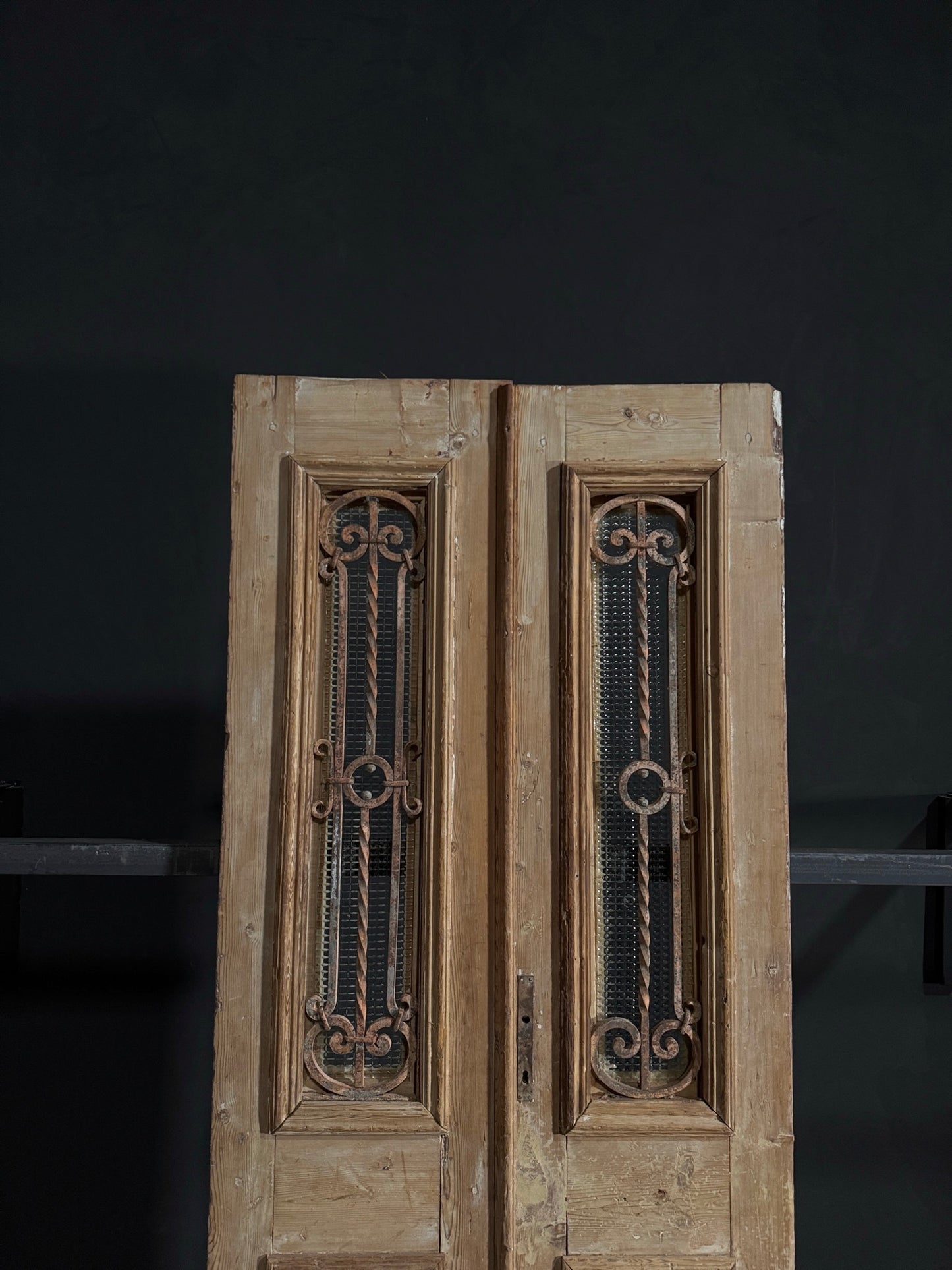 Antique Iron French Doors - 36.25x90.5 - N44