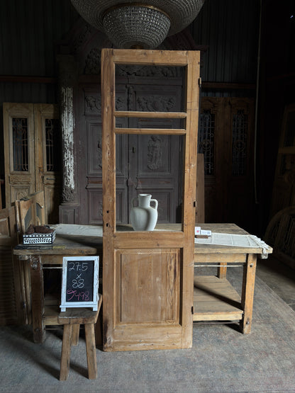 Single Antique Glass Door - 27.5x88 J498