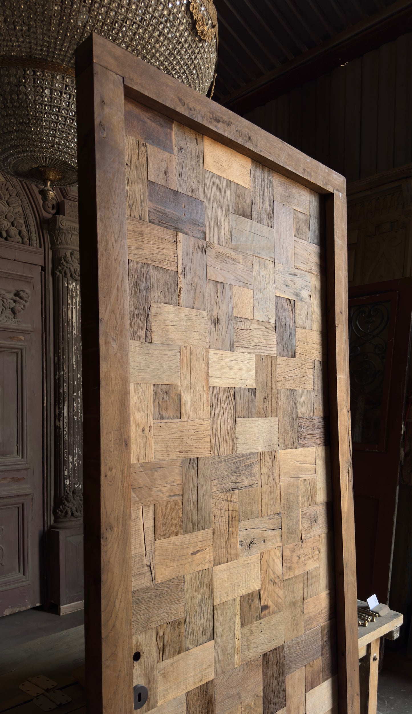 French Oak Plank Single Door - 34.5x93.5 - L445